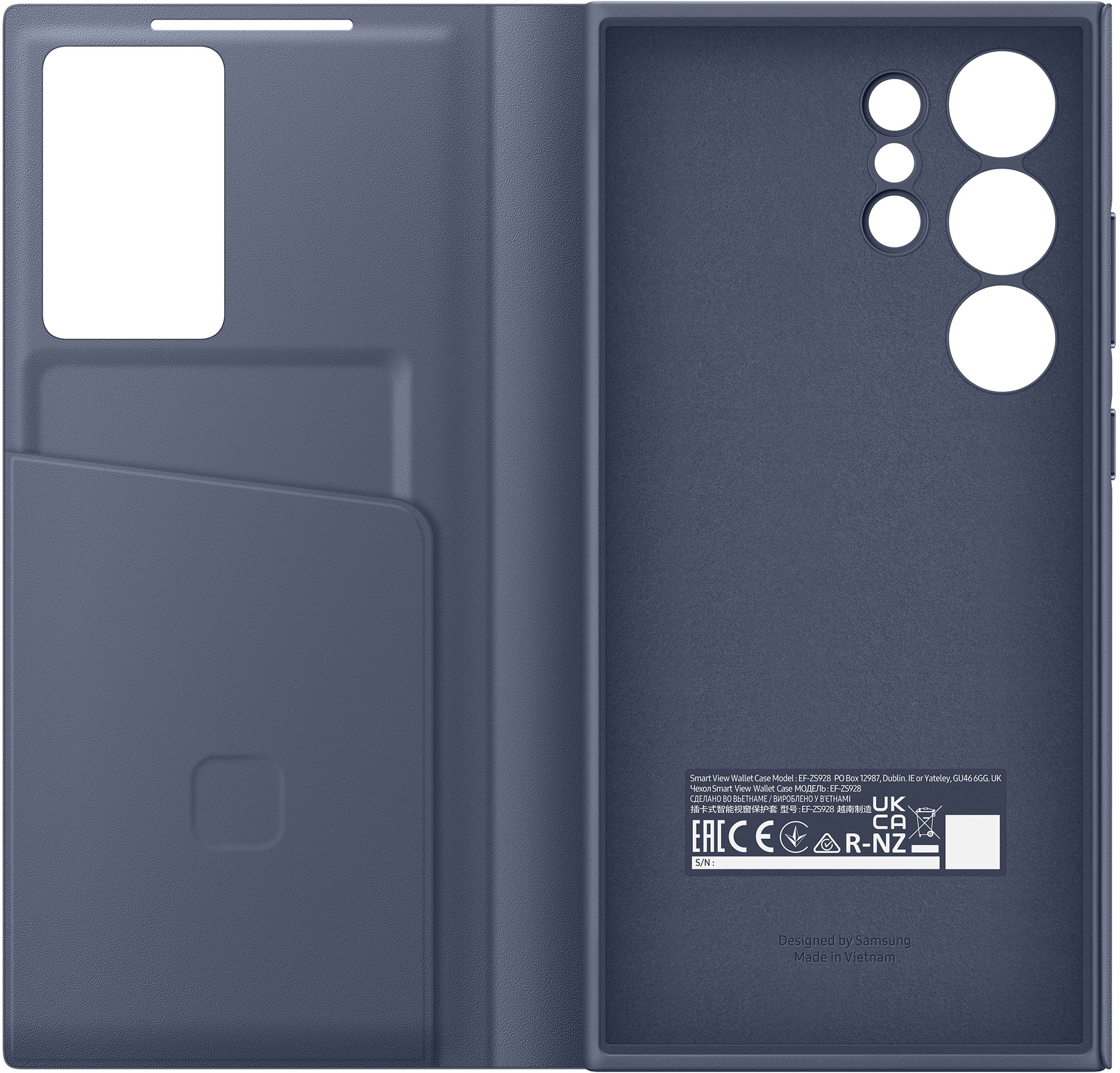 Samsung Ef-Zs928Cvegww Samsung Smart View Wallet Case Galaxy S24 Ultra 5G Violet