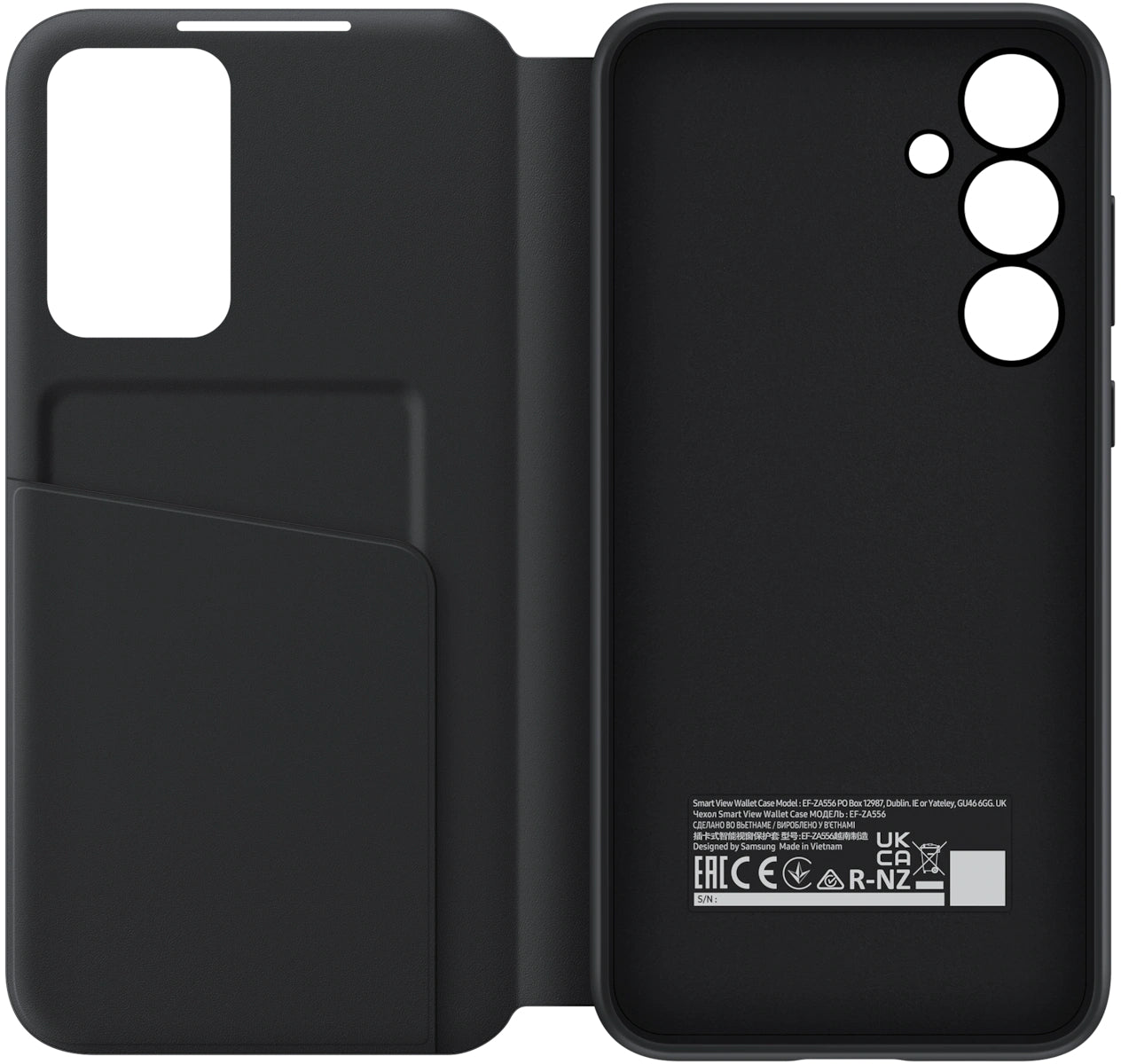 Samsung Ef-Za556Cbegww Samsung Smart Clear View Cover Galaxy A55 5G Black