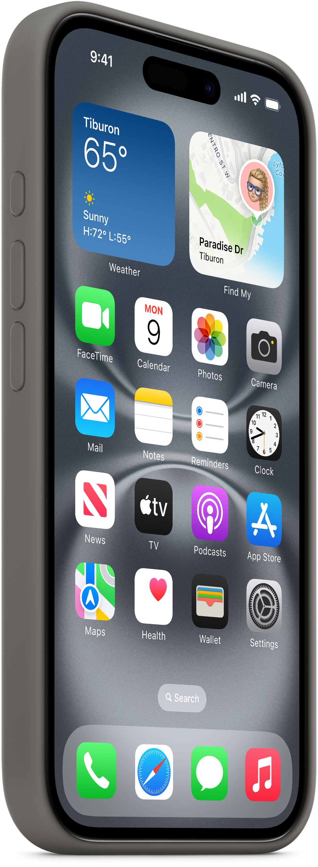 Apple Myy33Zm/A Apple Silicone Case With Magsafe Iphone 16 Stone Grey