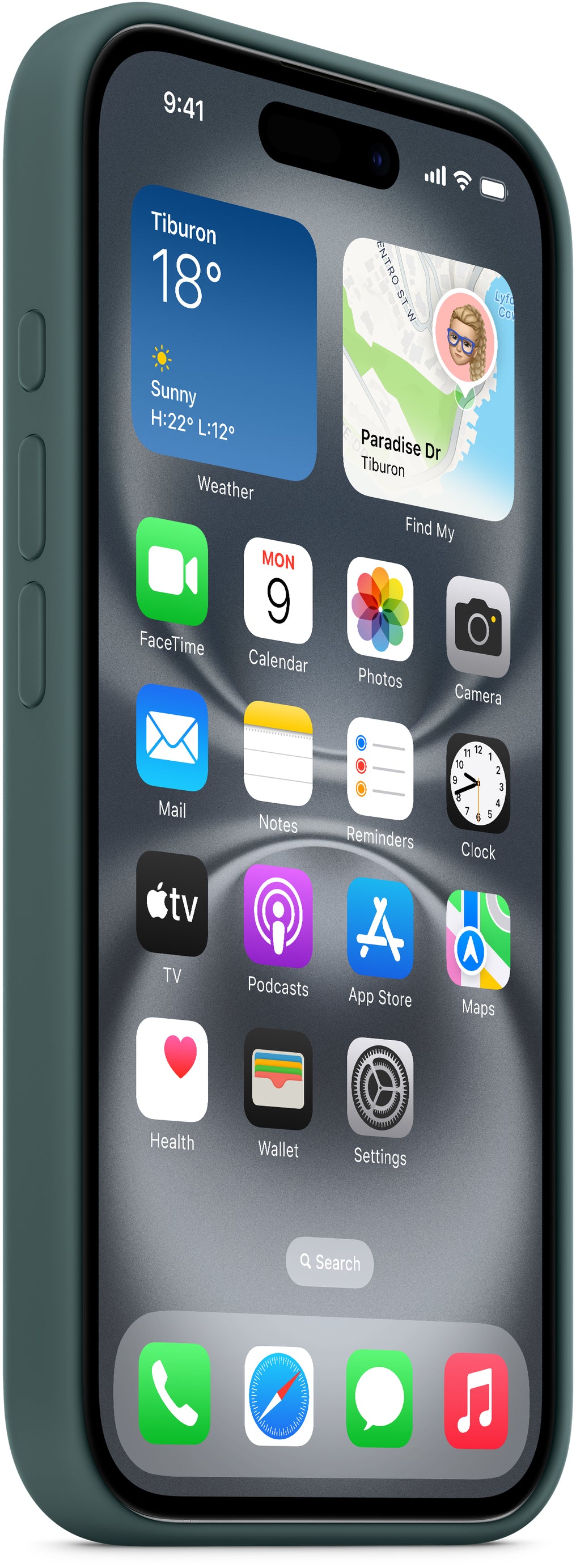 Apple Myy83Zm/A Apple Silicone Case With Magsafe Iphone 16 Lake Green