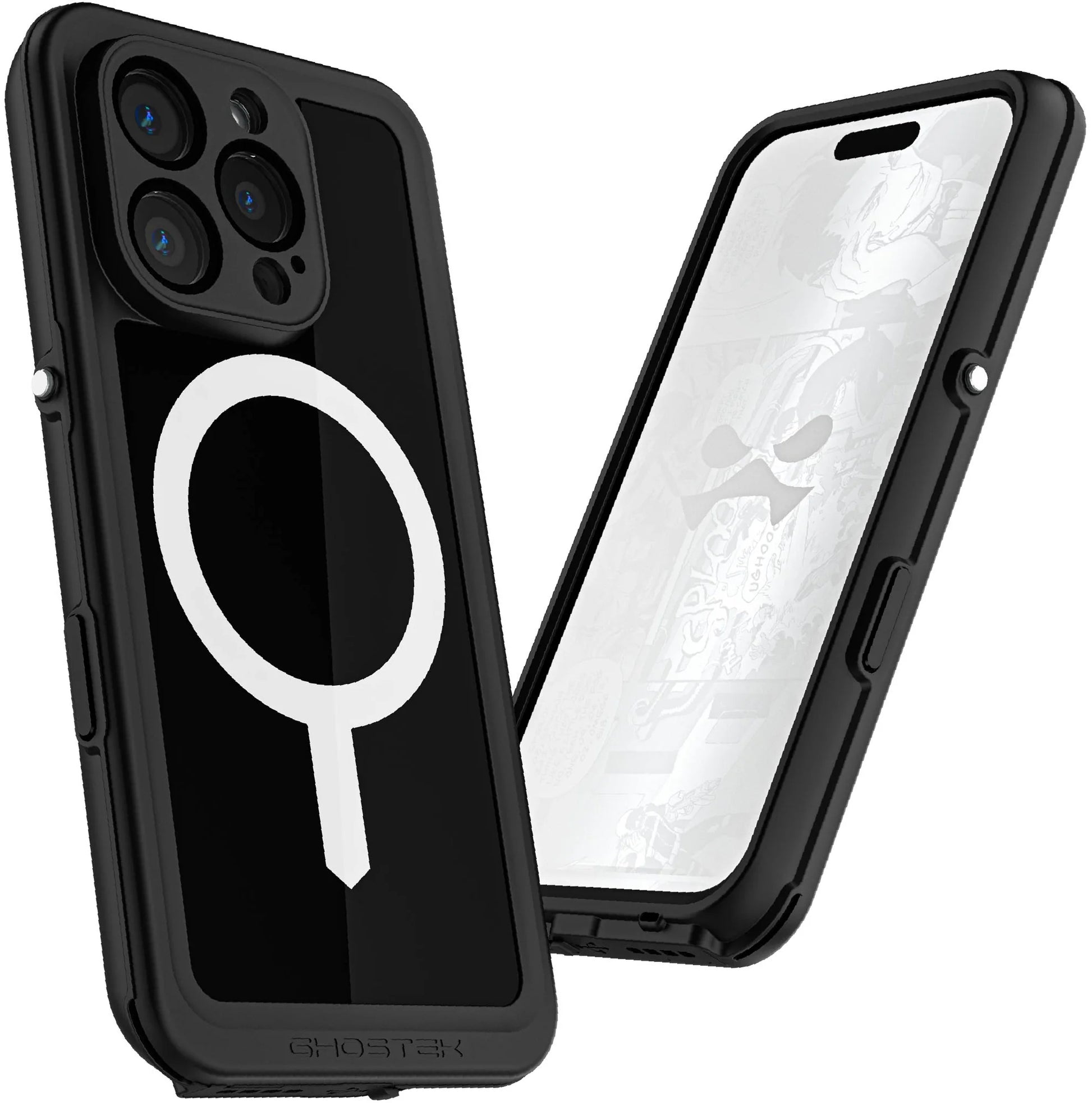 Ghostek Nautical Slim Waterproof Magsafe Case Apple Iphone 16 Pro Black