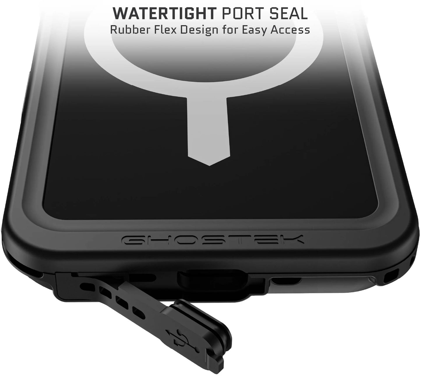 Ghostek Nautical Slim Waterproof Magsafe Case Apple Iphone 16 Pro Black