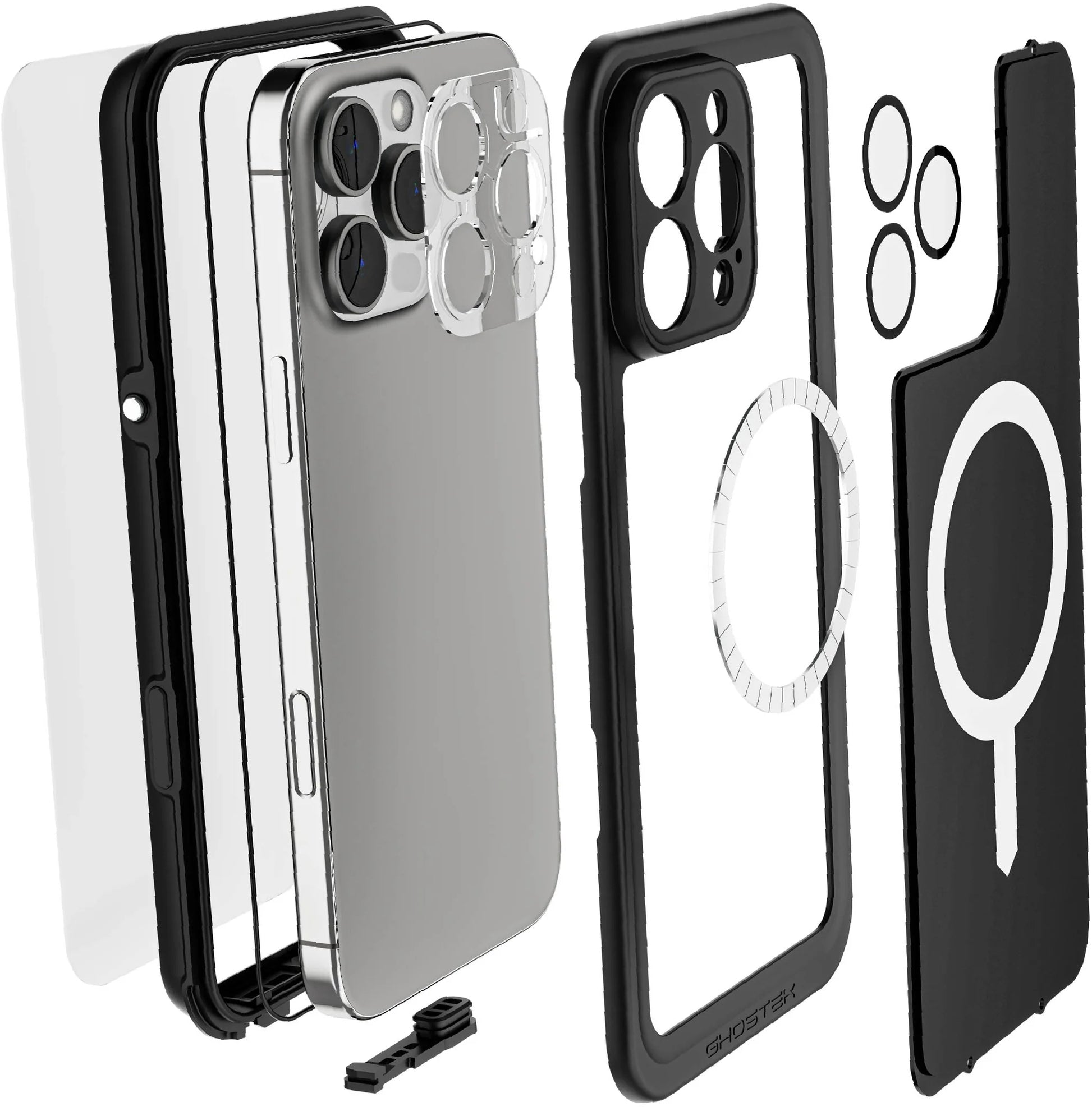 Ghostek Nautical Slim Waterproof Magsafe Case Apple Iphone 16 Pro Max Black