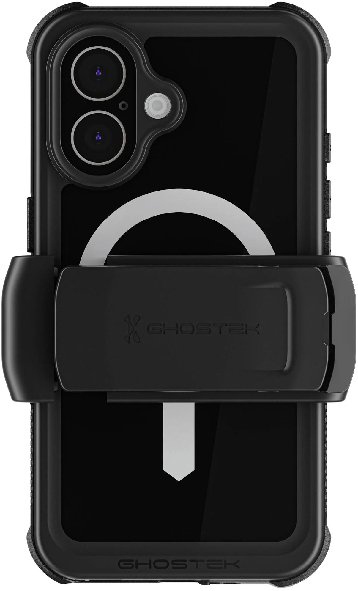 Ghostek Nautical Waterproof Magsafe Case + Belt Swivel Holster Apple Iphone 16 Black