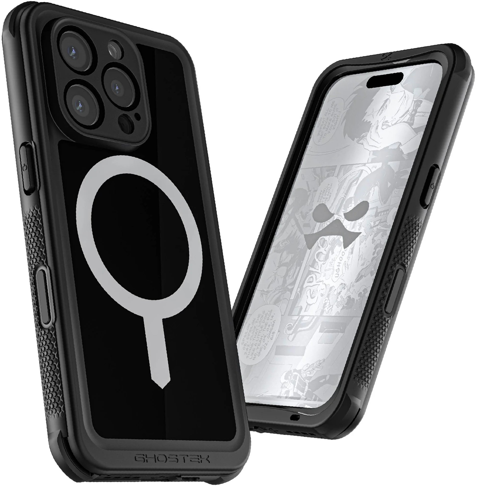 Ghostek Nautical Waterproof Magsafe Case + Belt Swivel Holster Apple Iphone 16 Pro Black