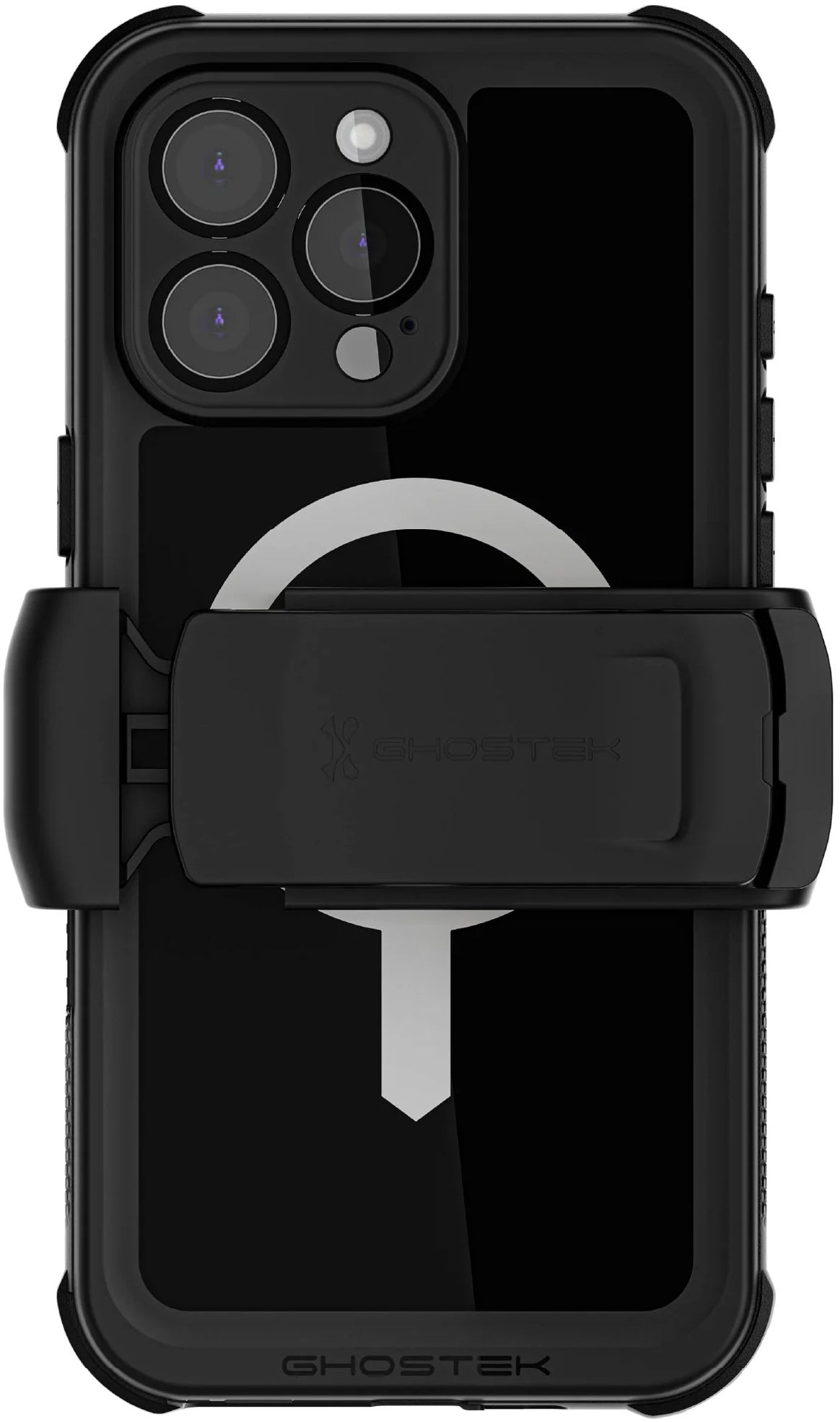 Ghostek Nautical Waterproof Magsafe Case + Belt Swivel Holster Apple Iphone 16 Pro Max Black