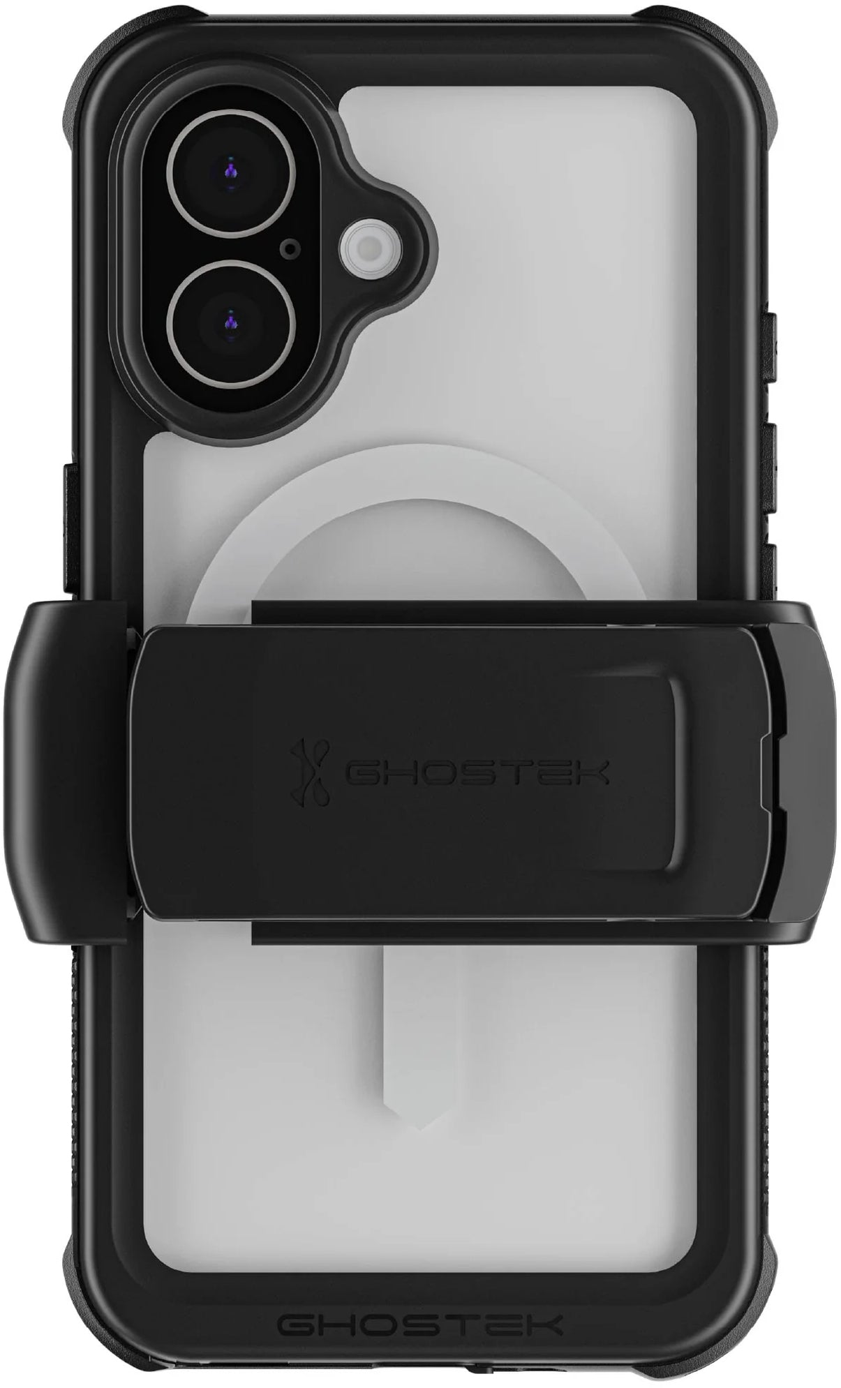 Ghostek Nautical Waterproof Magsafe Case + Belt Swivel Holster Apple Iphone 16 Clear