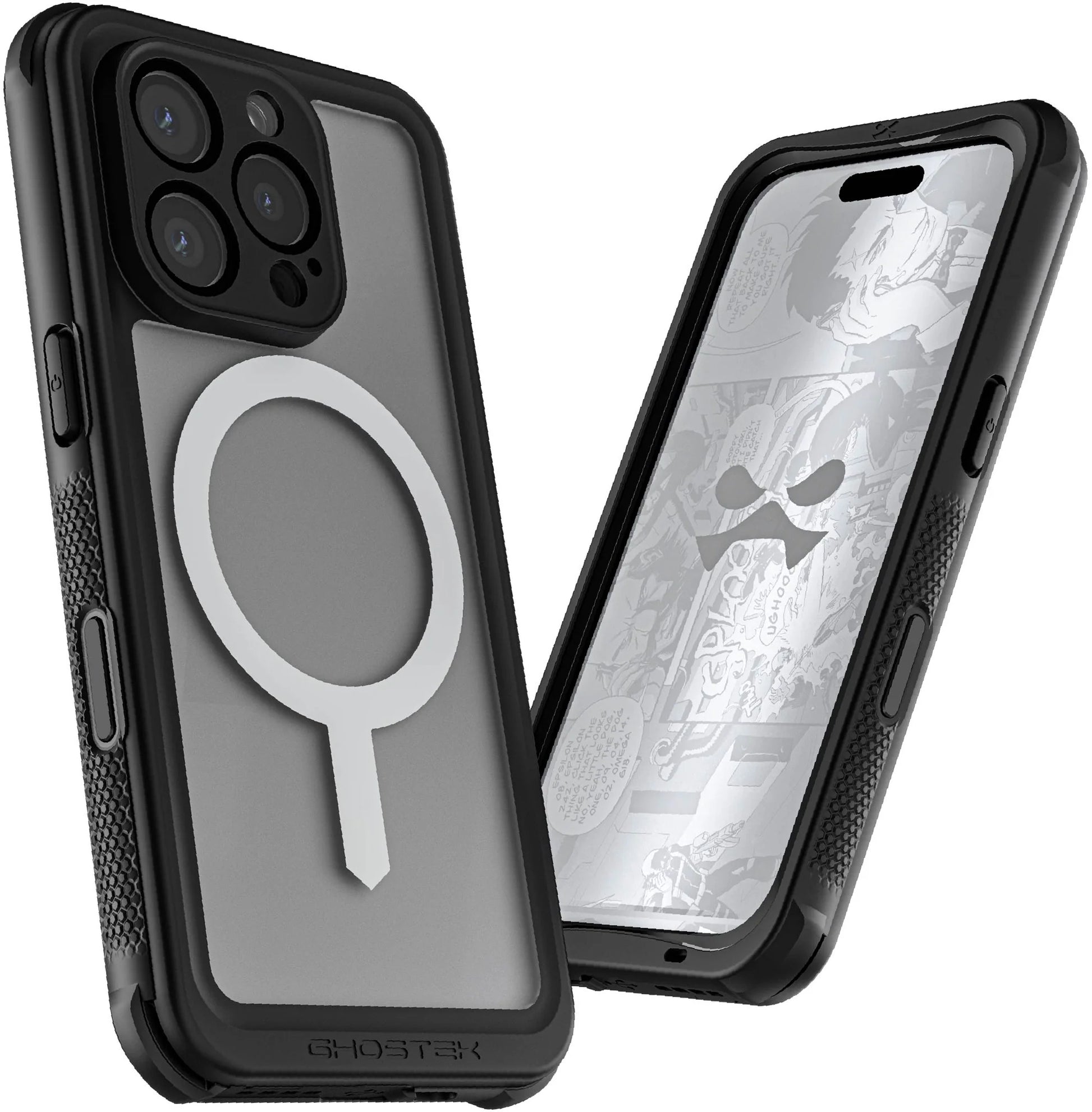 Ghostek Nautical Waterproof Magsafe Case + Belt Swivel Holster Apple Iphone 16 Pro Clear