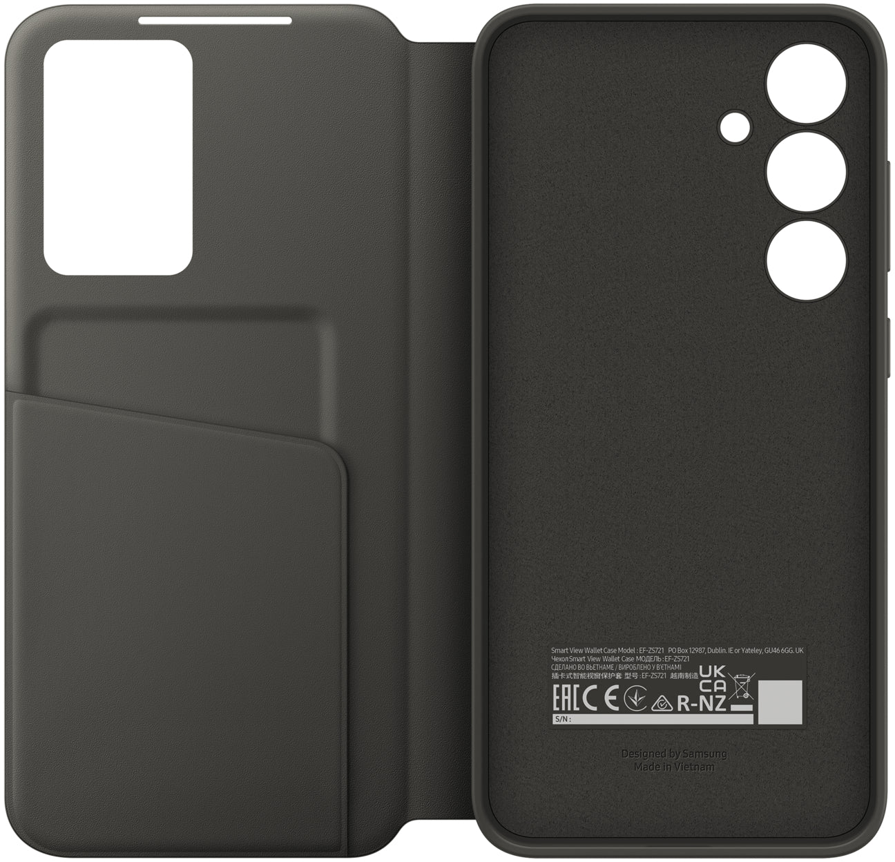 Samsung Ef-Zs721Cbegww Samsung Smart View Wallet Case Galaxy S24 Fe 5G Black