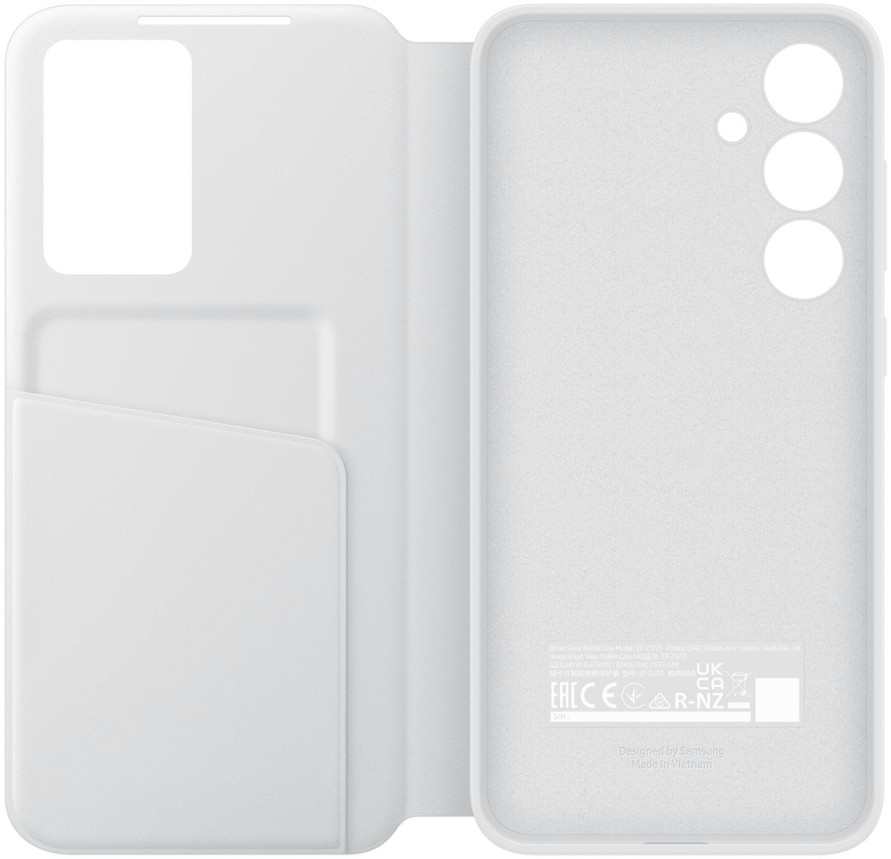Samsung Ef-Zs721Cwegww Samsung Smart View Wallet Case Galaxy S24 Fe 5G White