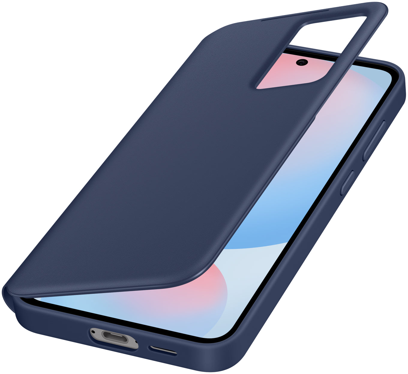 Samsung Ef-Zs721Clegww Samsung Smart View Wallet Case Galaxy S24 Fe 5G Blue