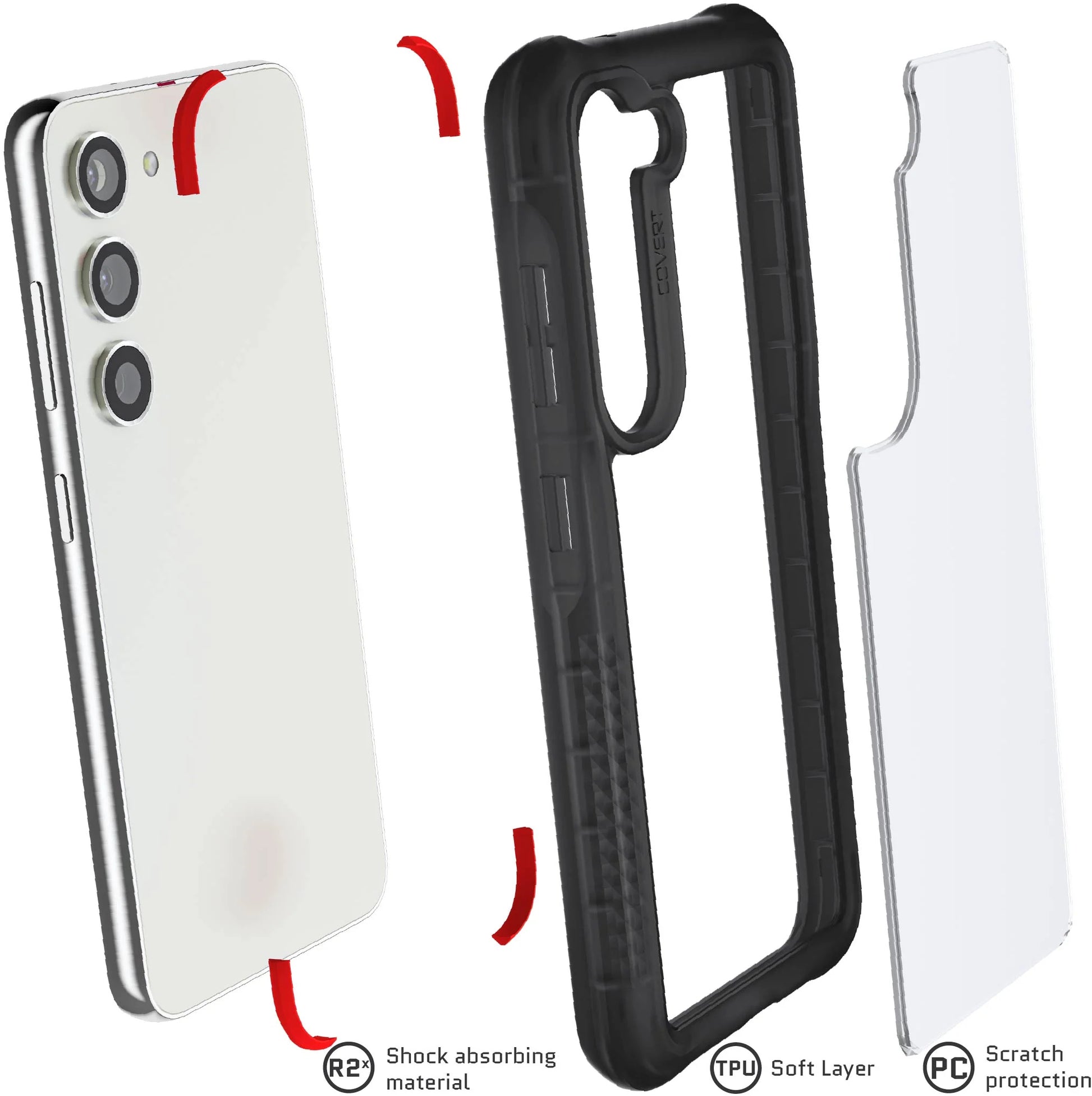 Ghostek Covert 6 Protective Case Samsung Galaxy S23 5G Smoke