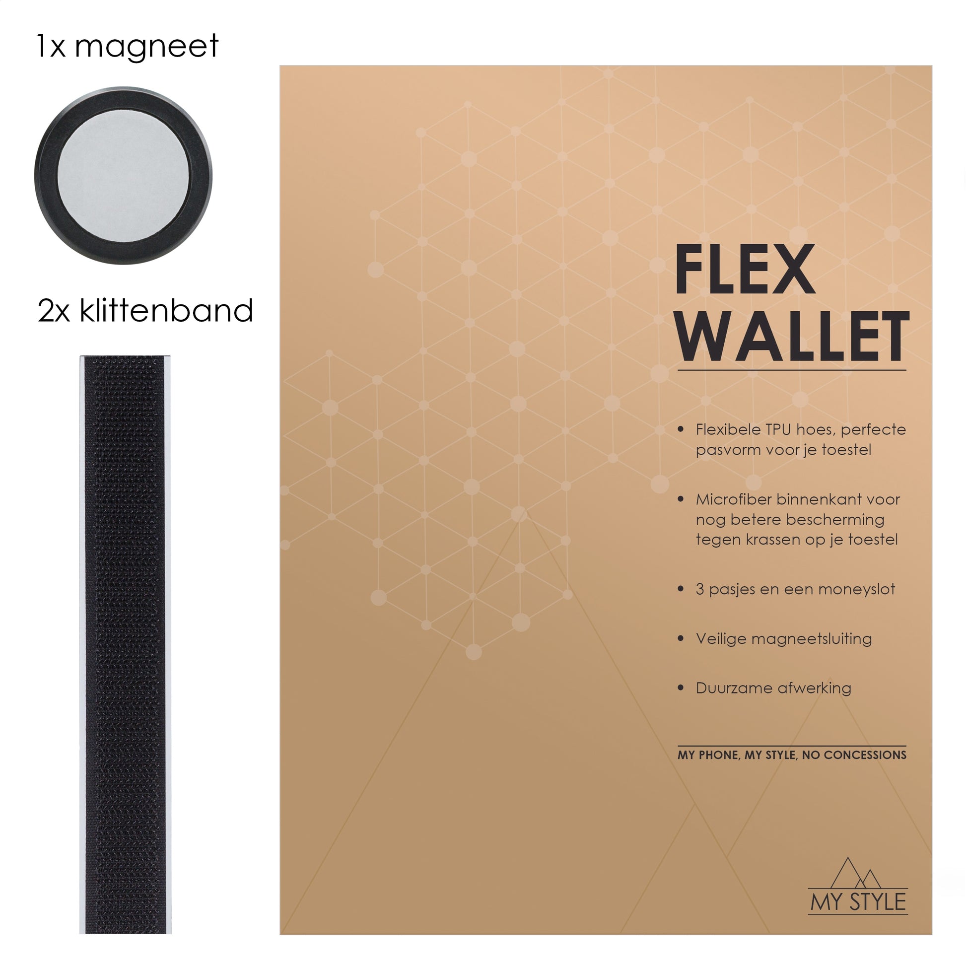My Style Pos Forex Product Signing 20X15Cm Incl. Magneet My Style Flex Wallet Gold