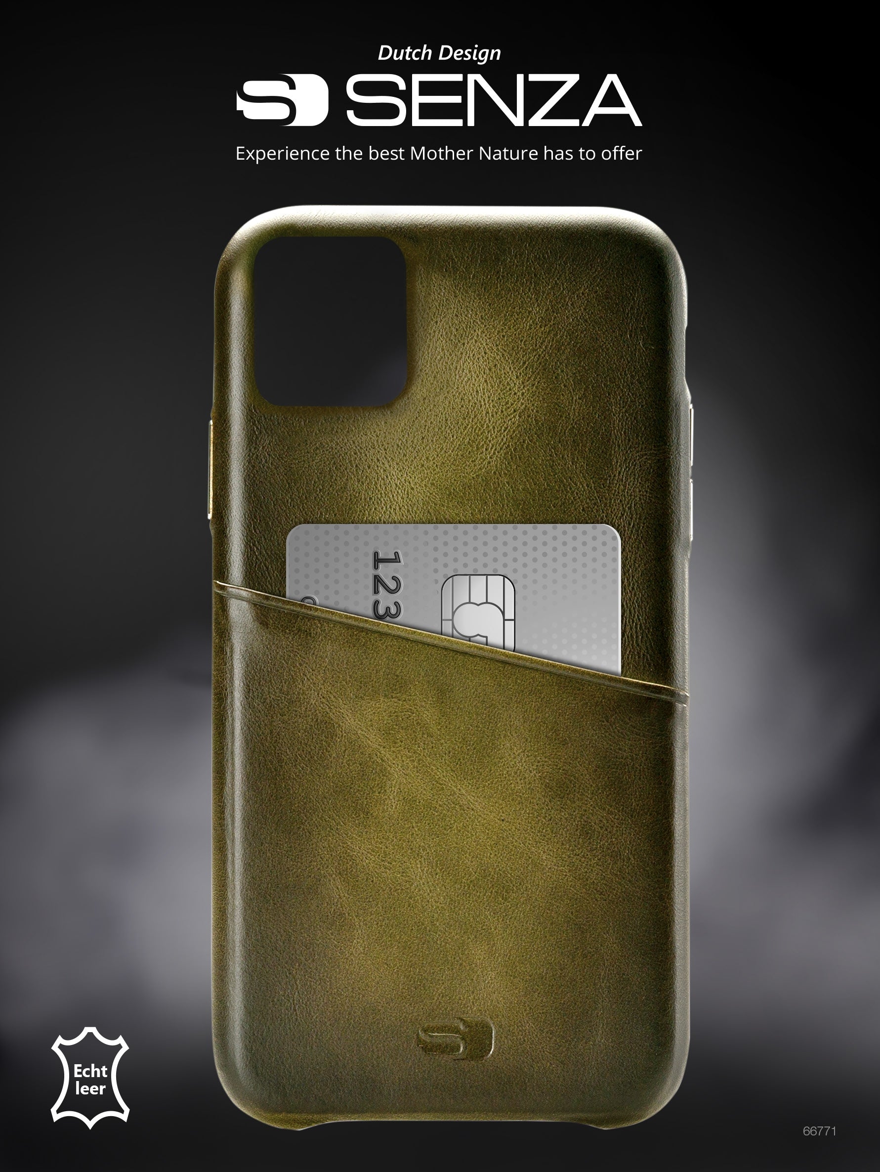 Senza Pos Forex Product Signing 20X15Cm Incl. Magneet Senza Wallet/Cover Burned Olive