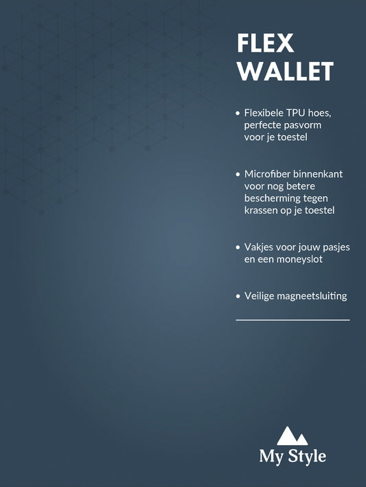 My Style Pos Forex Product Signing 20X15Cm Incl. Magneet/Klittenband My Style Flex Wallet Ocean Blue