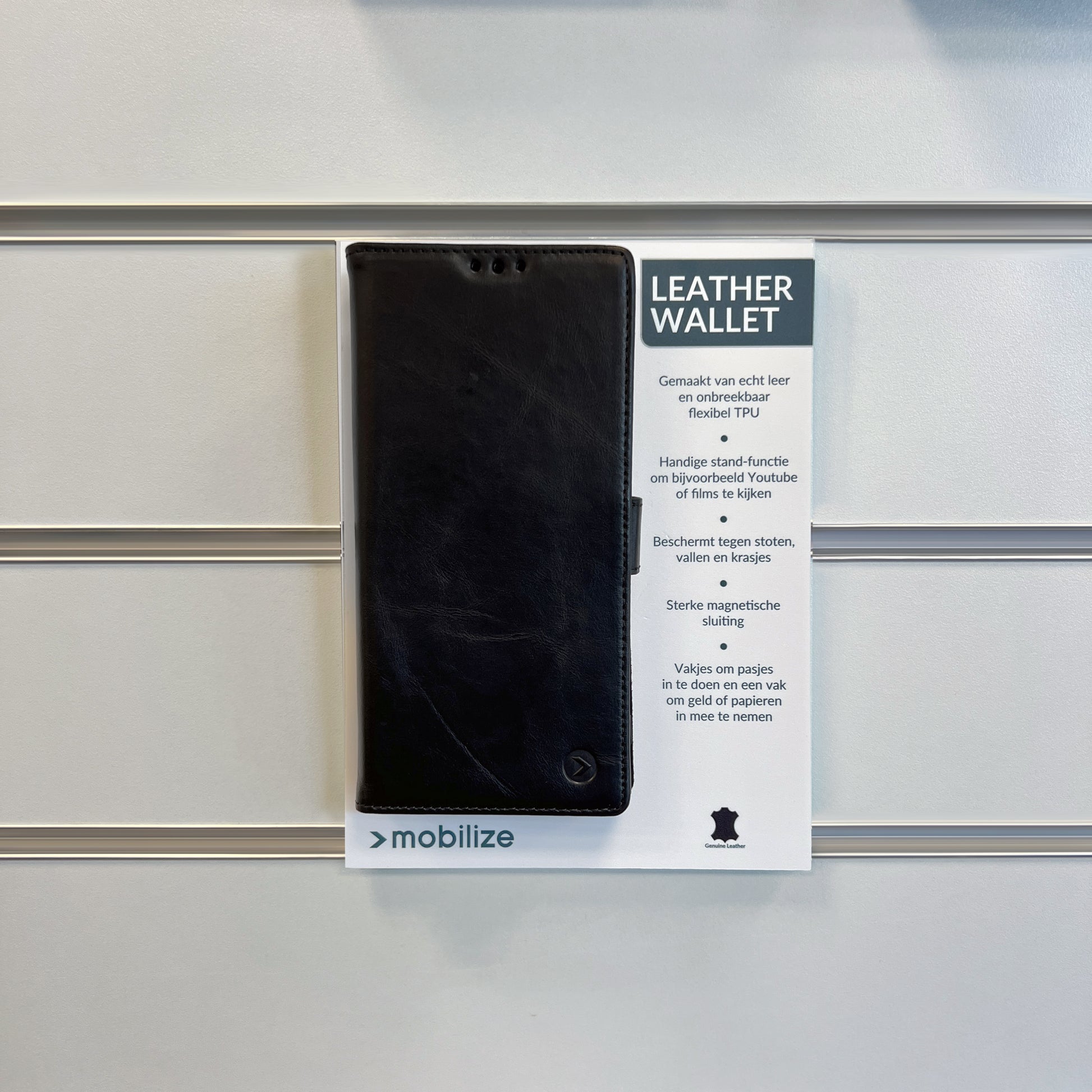 Mobilize Pos New Concept - Leather Wallet - Forex Product Signing 20X15Cm Incl. Magneet/Klittenband