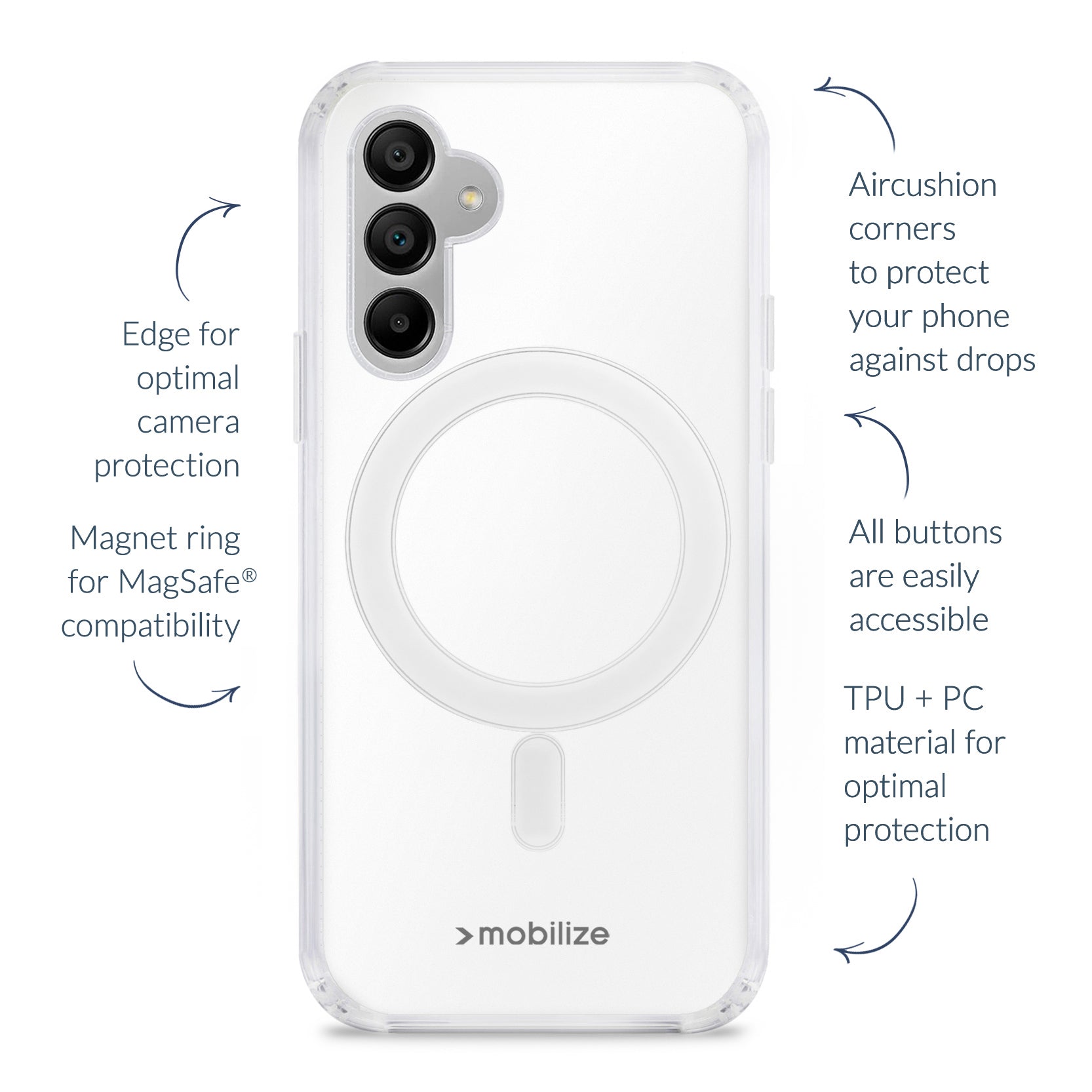 Mobilize Magsafe Compatible Naked Protection Case For Samsung Galaxy A16 4G/5G Clear