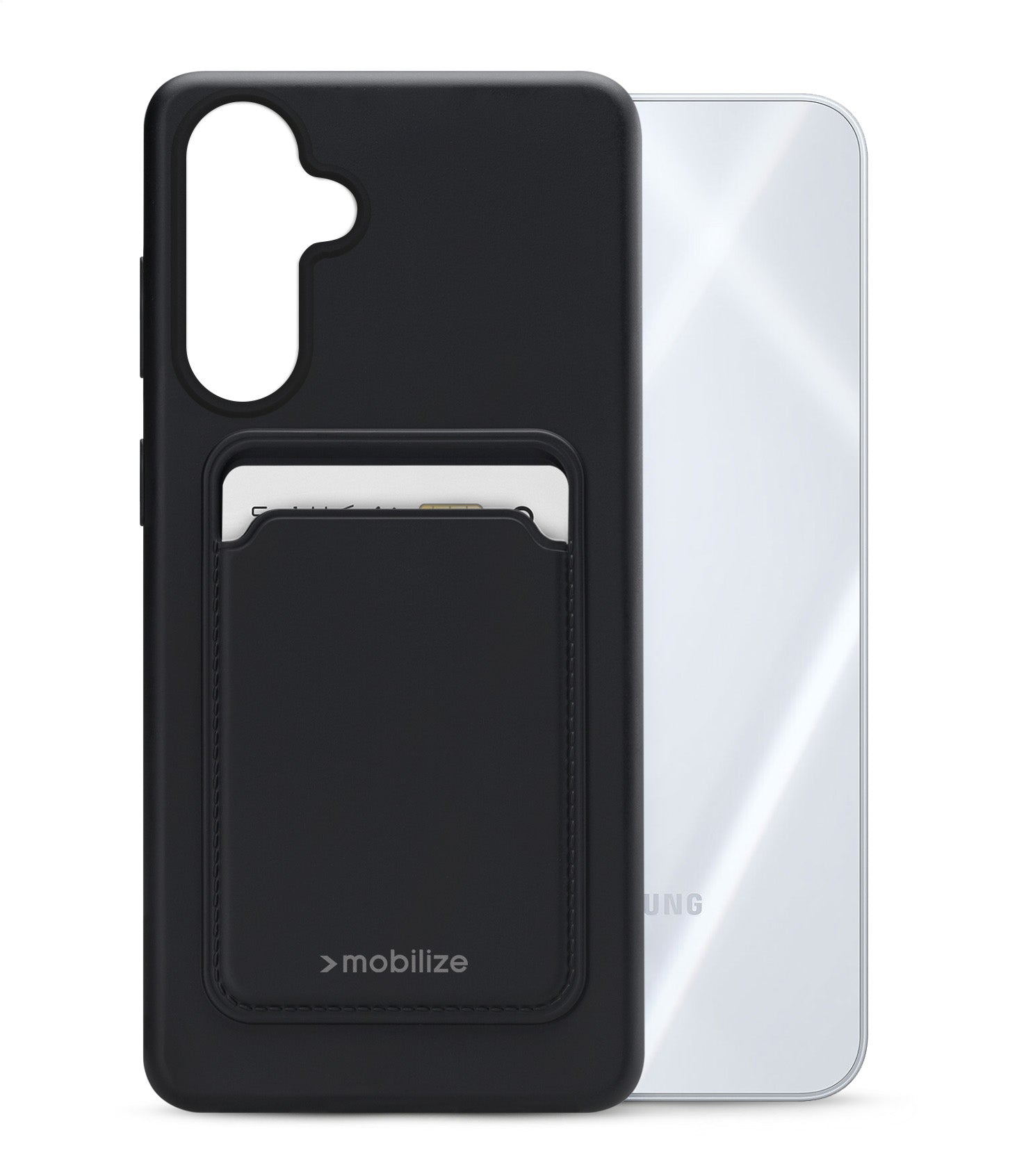 Mobilize Rubber Gelly Card Case Samsung Galaxy A16 4G/5G Matt Black