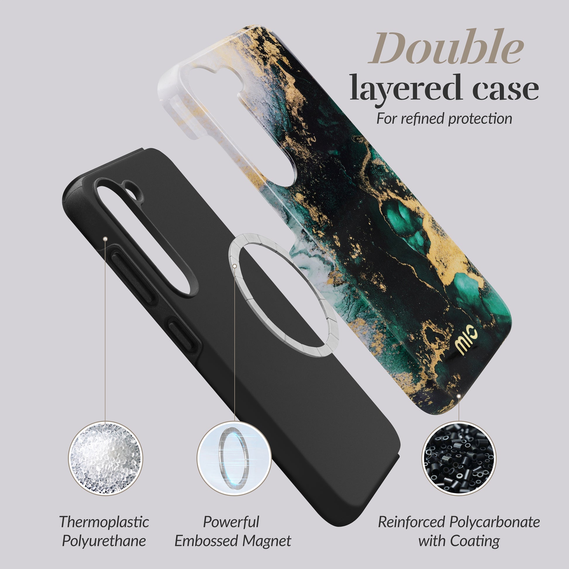 Mio By Mobilize Mio Green Marble Magsafe Compatible For Samsung S24 Fe 5G